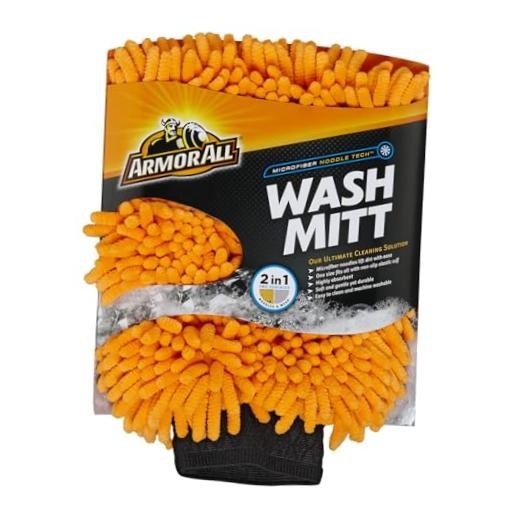 Microfiber Car Wash Mitt by , Noodle Tech 1 Count (Pack of 1) 2 in 1 Wash Mitt