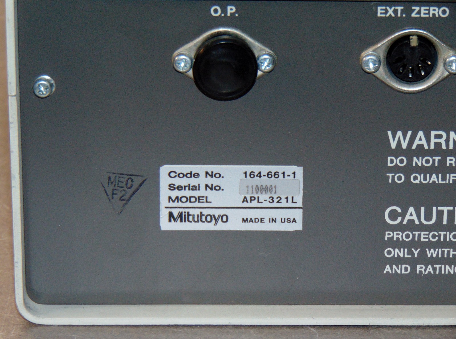 Mitutoyo APL-321L 2 Axis Digital Gauge / Readout