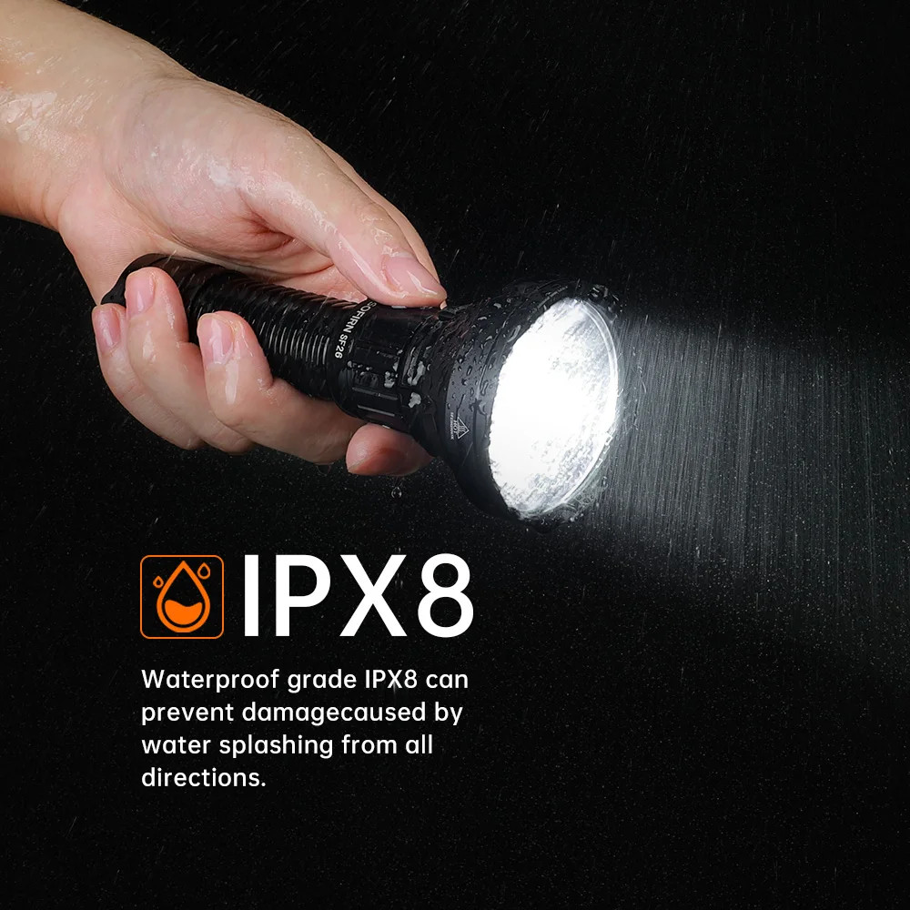 Sofirn SF26 Tactical Flashlight 2000LM 964m USB-C Rechargeable 21700 IPX8