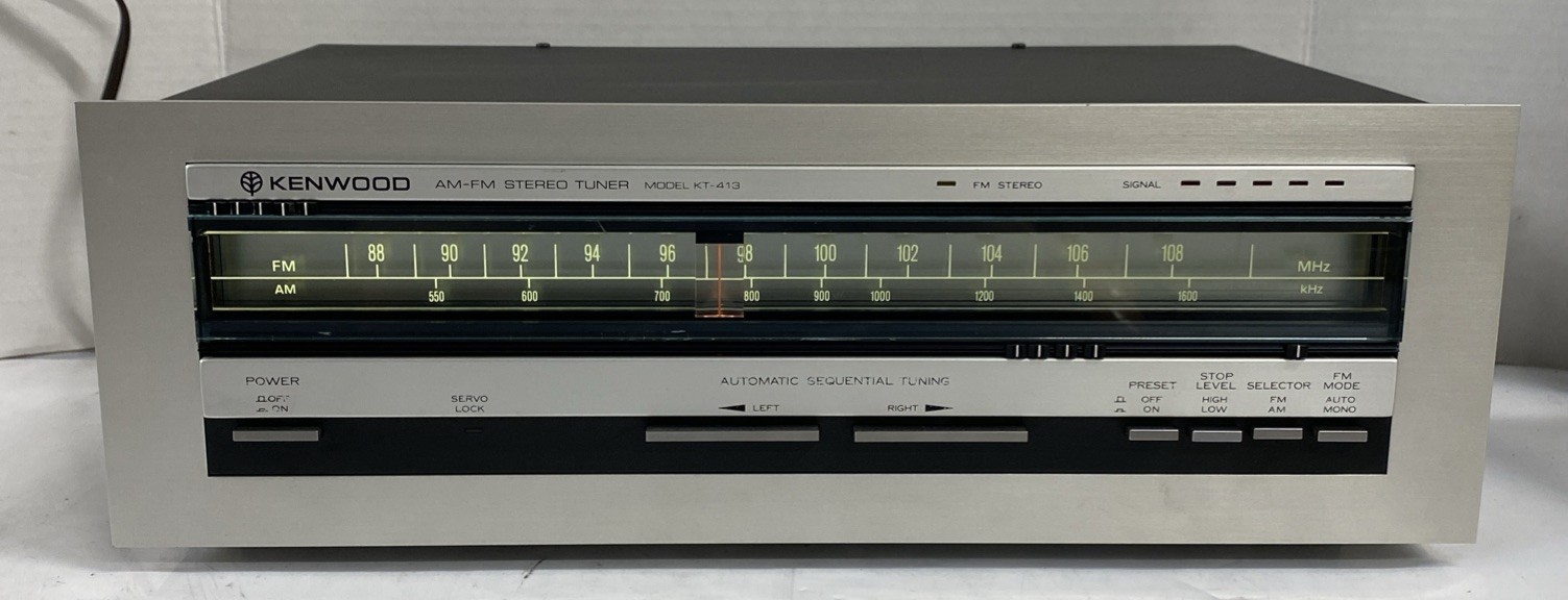 Kenwood KT-413 AM/FM Stereo Motorized Tuner Working - Coil Whine
