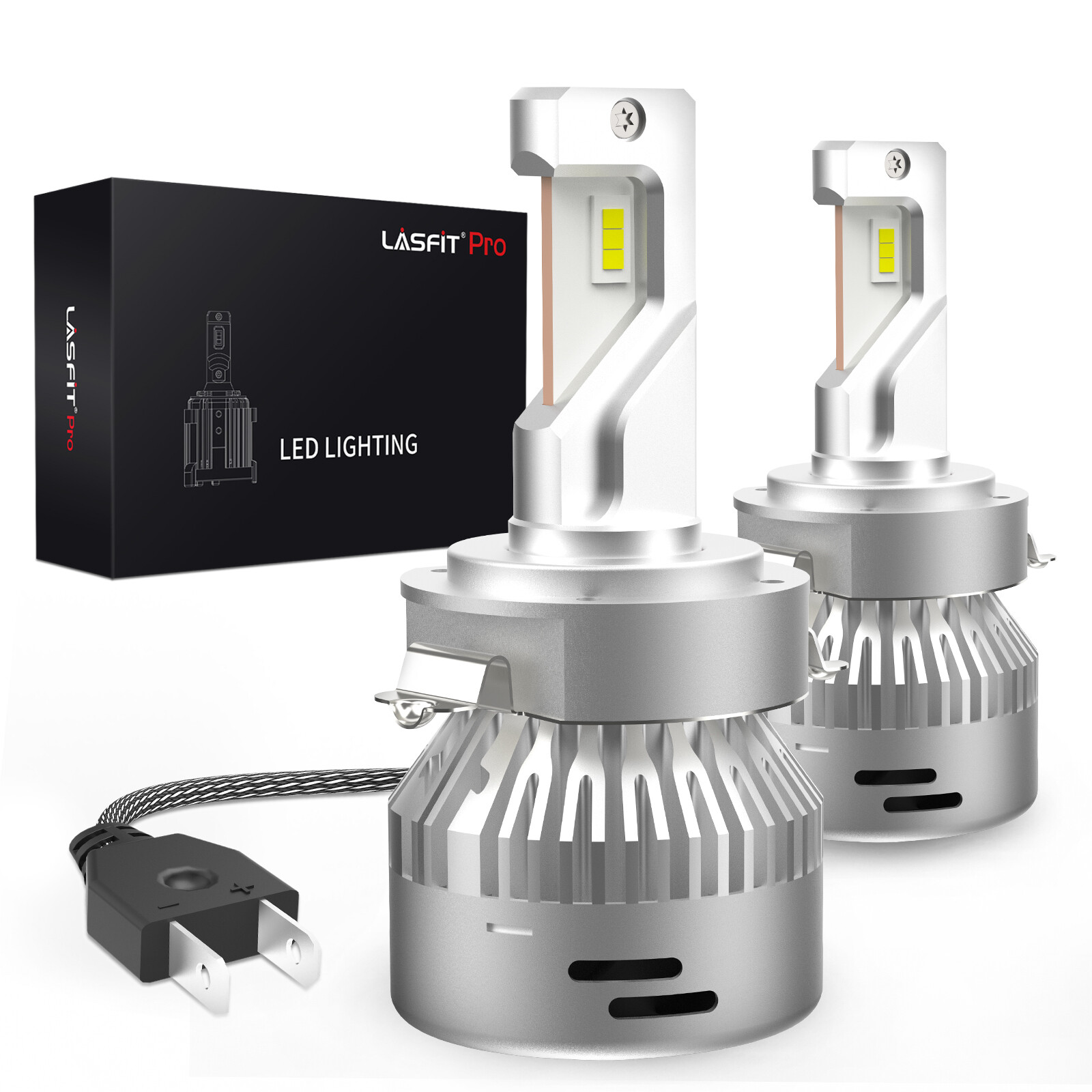 LASFIT H7 LED Custom Headlights w/ Adapter Holder Retainer for Volkswagen Benz