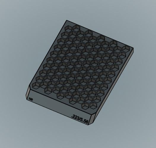 Bullet tray Reloading Block .223/5.56mm Dillon Hornady RCBS 3d printed Frankford