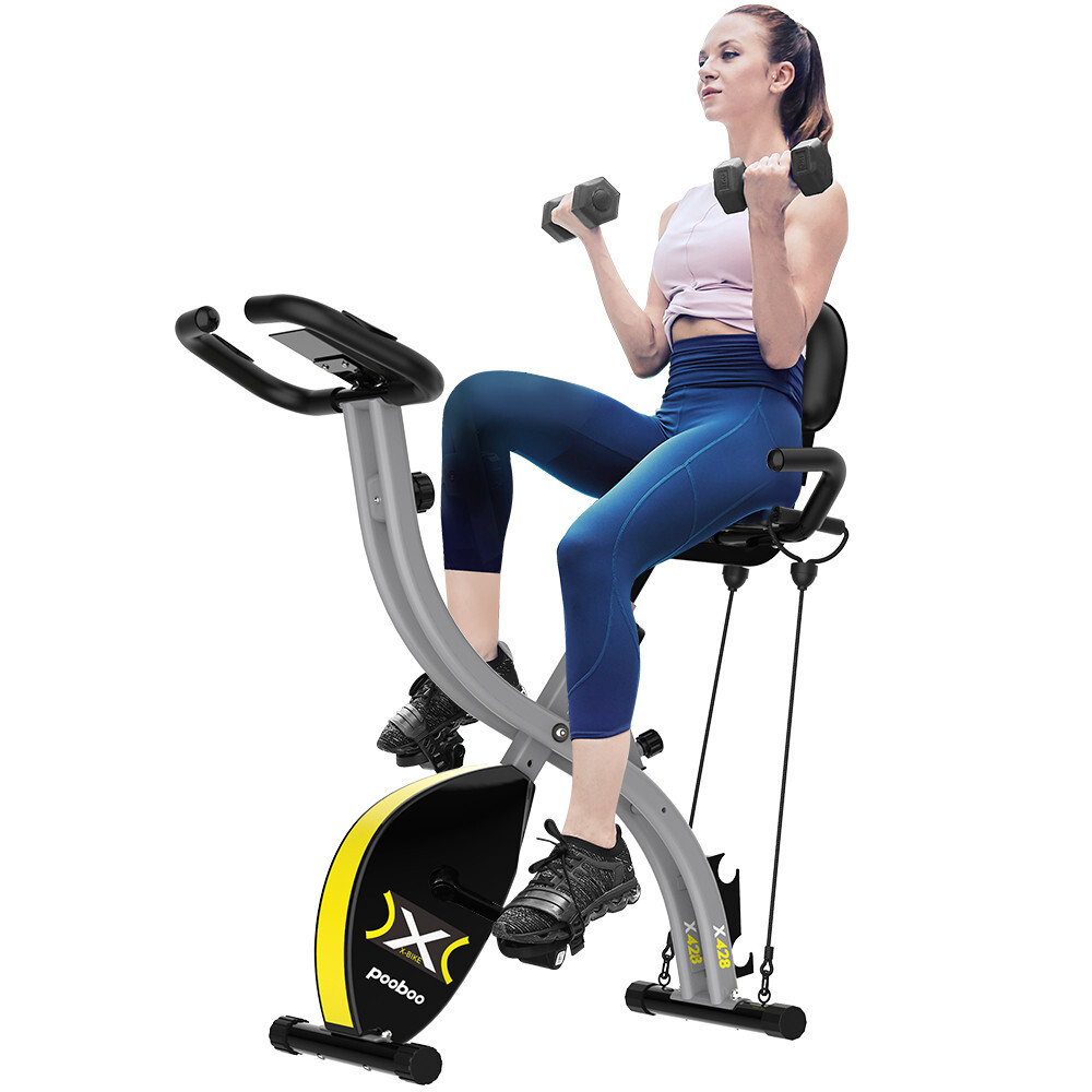 Pooboo Indoor Exercise Bike Stationary Cycling Bicycle Cardio Fitness Workout
