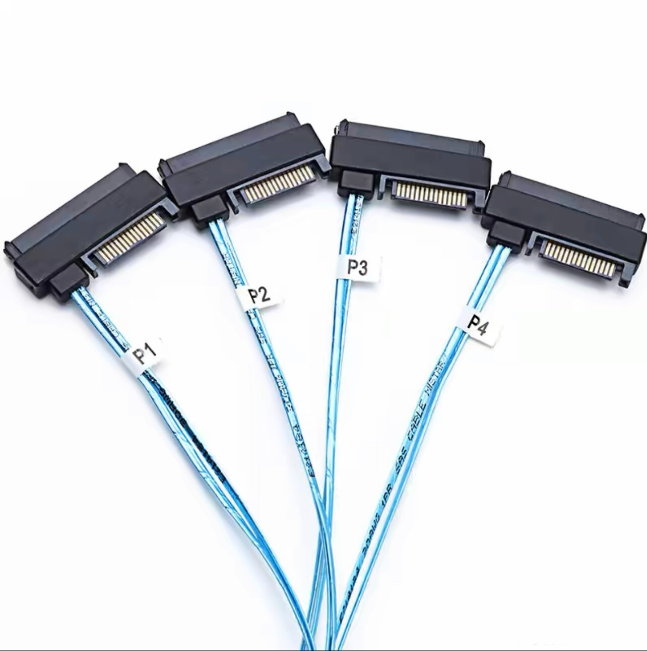 Mini SAS HDD SFF-8643 to 4 SFF-8482 Connector with Power Port Hard Drive 0.5M