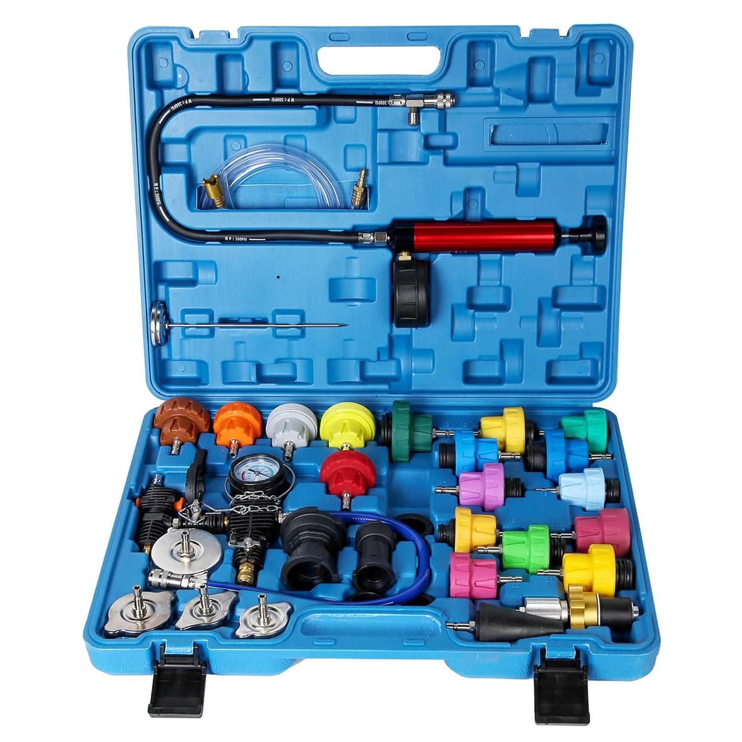 Radiator Pressure Tester Kit, Coolant Pressure Tester and Vacuum Refill Kit f...