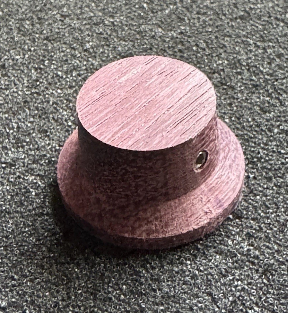 Purpleheart Skirted Base Potentiometer Knob(1.5mm Set Screw/6mm Shaft)