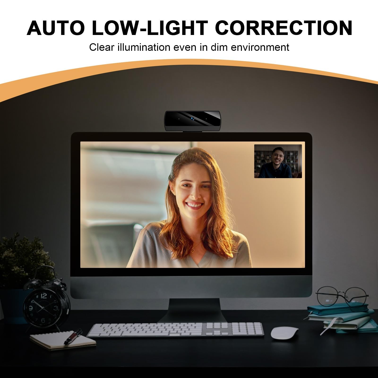 Webcam 1080P with Built-In Mic for Desktop Computer PC Mac Laptop Tablet