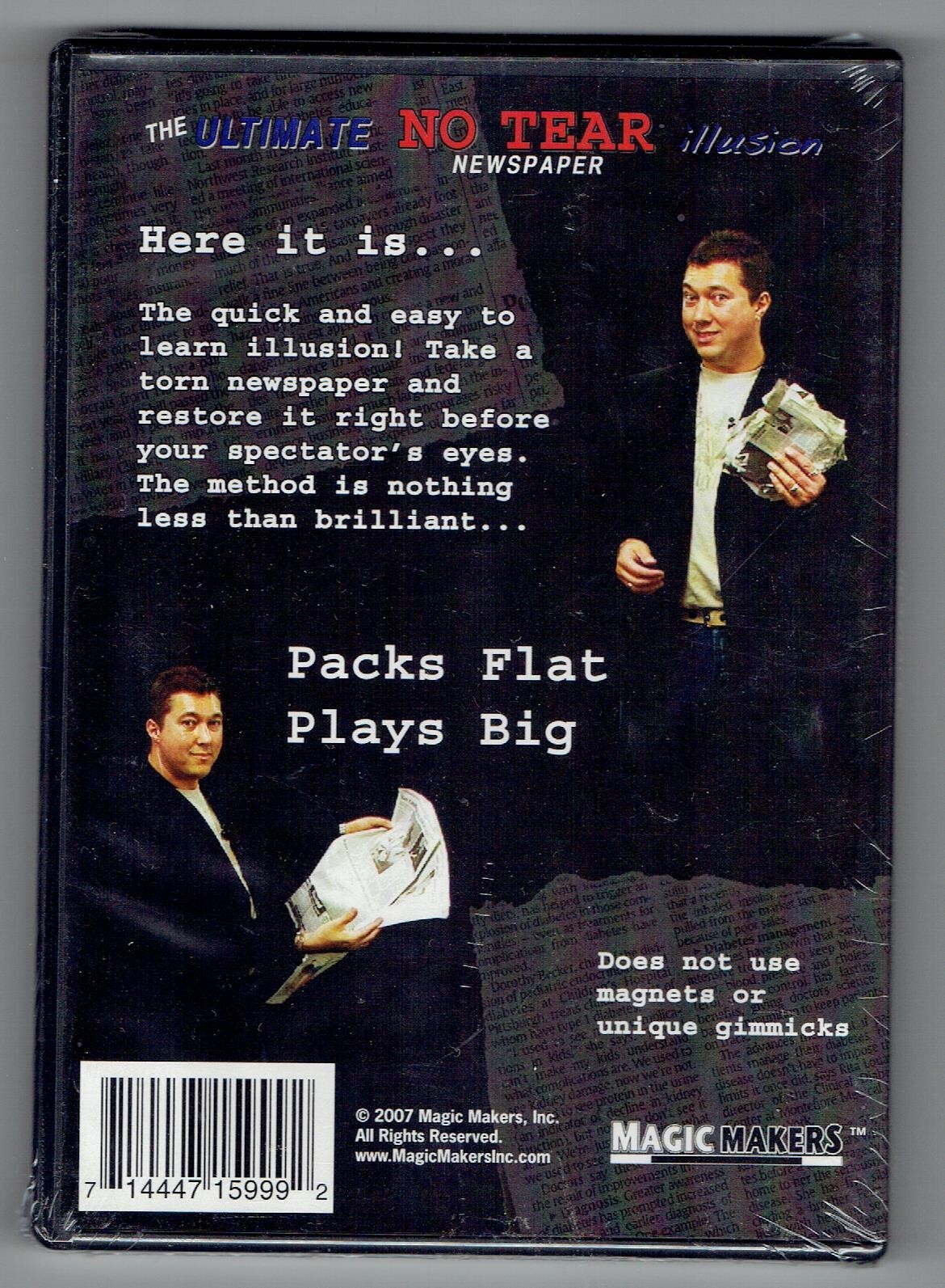 The Ultimate No Tear Newspaper Illusion by Magic Makers - New Magic DVD