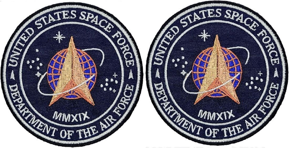 Space Force Embroidered Patch  | 2PC - 3.5" X 3.5" iron on Sew on