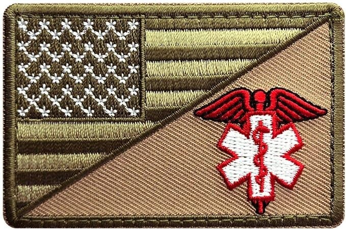 EMT USA Flag Medic EMS Tactical Hook Patch by Miltacusa (P389)