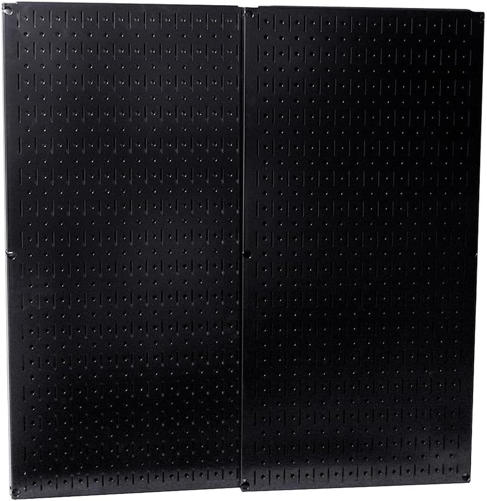 30-P-3232B Black Metal Pegboard Pack - (2) 32" Tall X 16" Wide Black Pegboards
