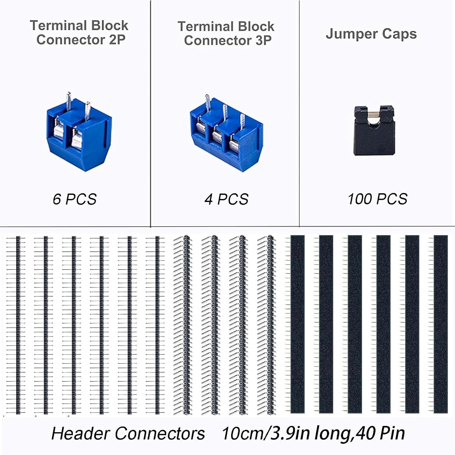 174-Piece PCB Circuit Board Prototype Kit, Double-Sided Perf Boards in 6 Size...