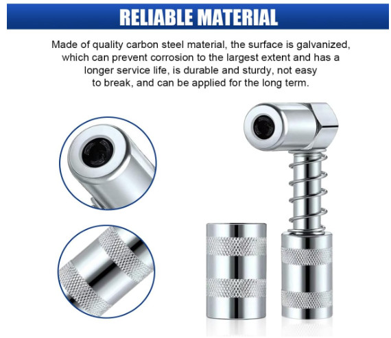 1 Set Grease Nozzle Adapter Grease Gun-Accessory 90 Degree Coupler Adapter Tool