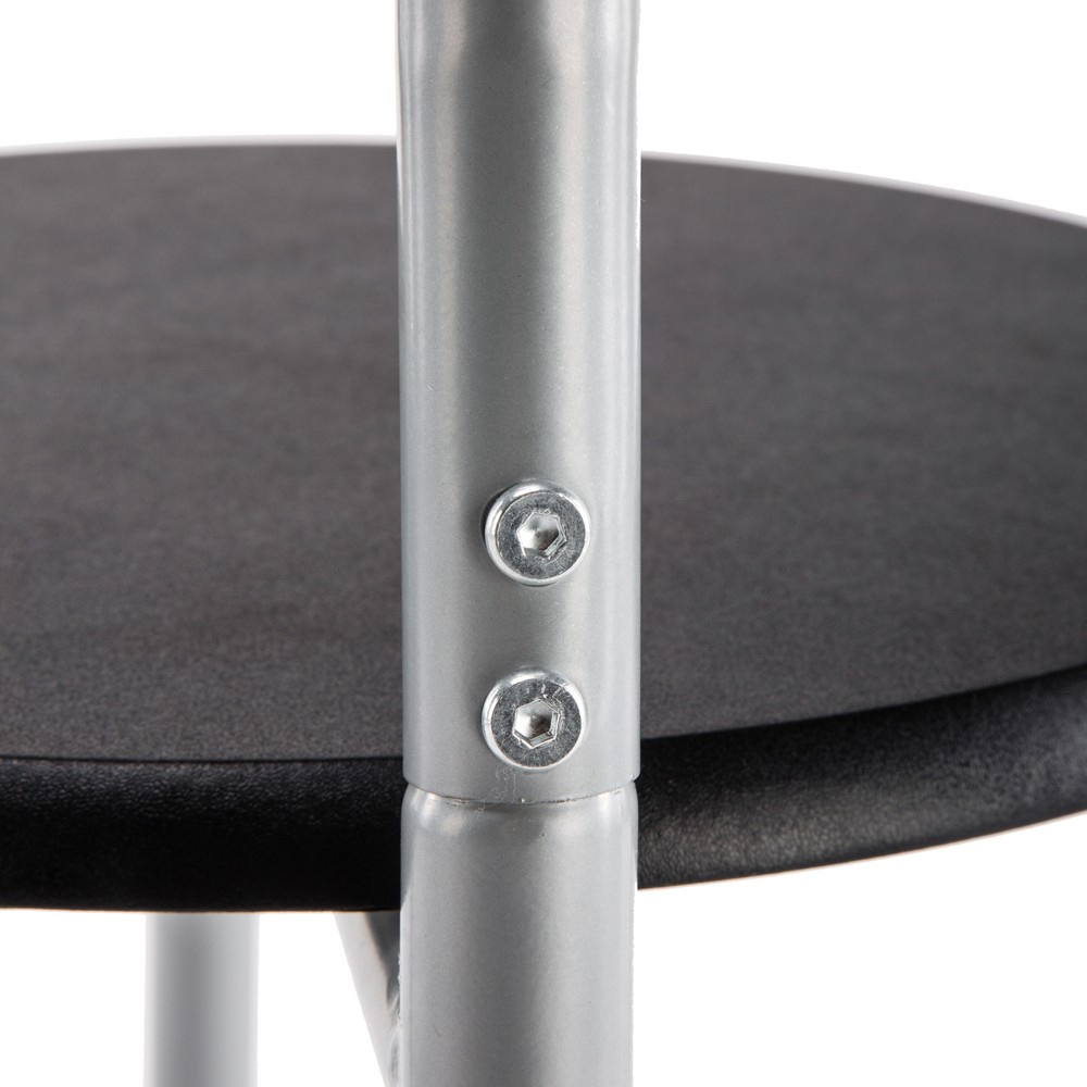 PVC Breakfast Table (One Table and Two Chairs) Black