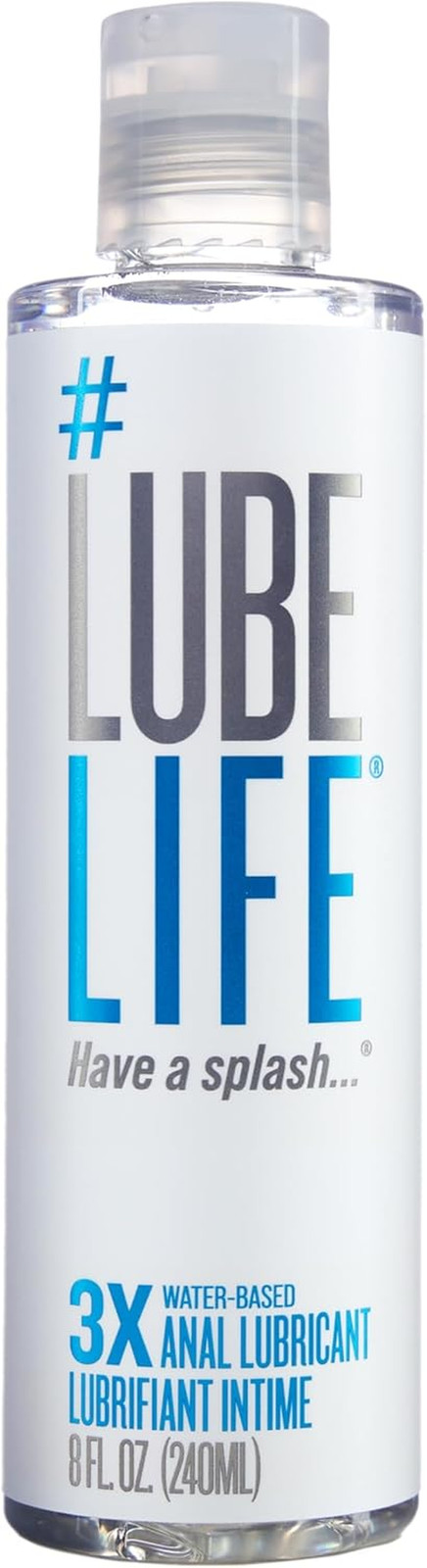 LubeLife 3X Extra Thick Water-Based Personal Lubricant 8oz Non-Sticky Toy & Cond
