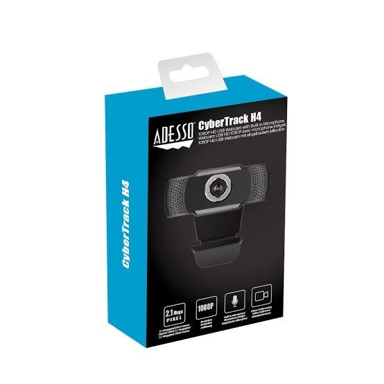 Adesso CyberTrack H4 1080P HD Webcam USB with Built in Microphone NEW IN BOX