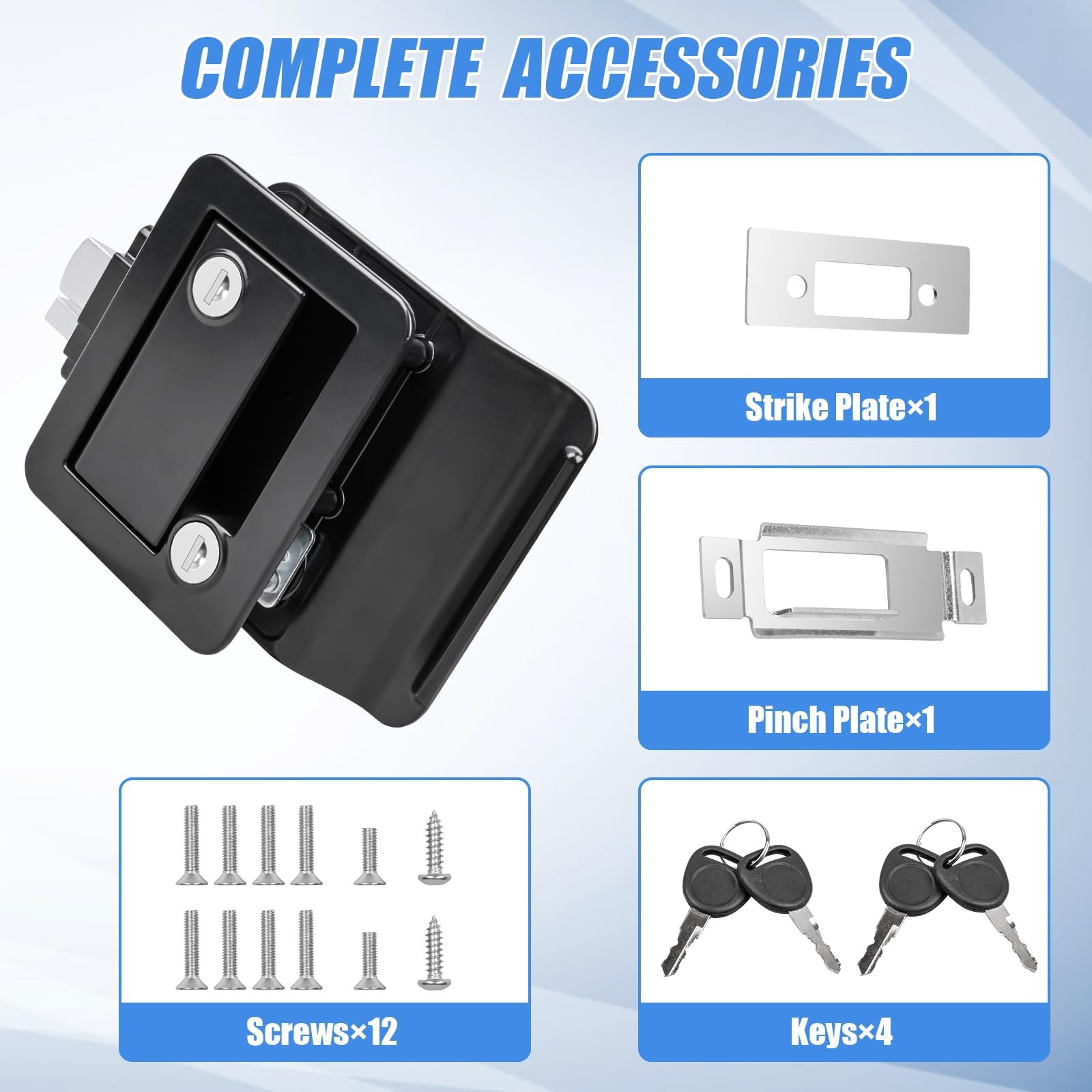 RV Entry Door Lock Replacement Paddle Deadbolt Latch for Trailers and Campers