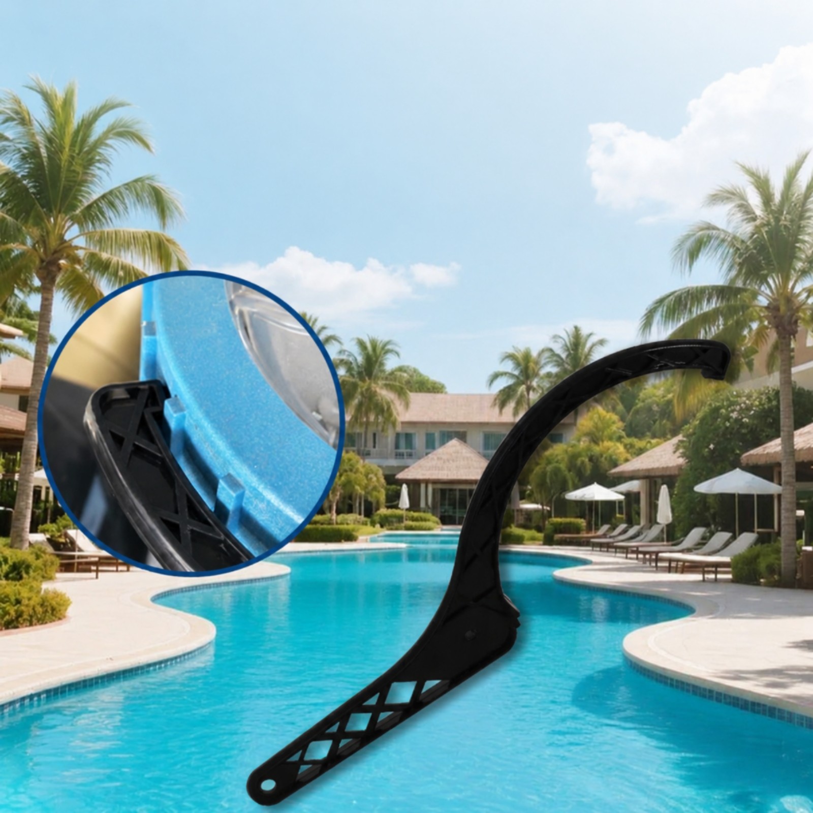 Pool Pump Wrench Lightweight Wrench with Curved Handle Hooked for Technicians