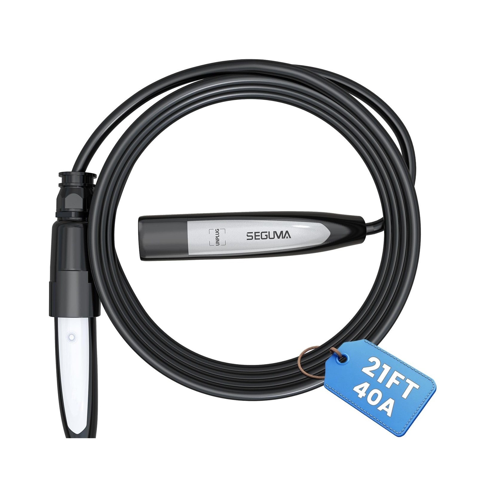 EV Charger Extension Cable for Tesla, Up to 40A 21FT 240V 9.6KW NACS Extensio...