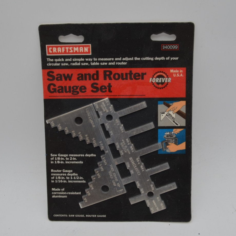 Craftsman Saw and Router Gauge Set 9 40099 NOS new old stock Made in USA
