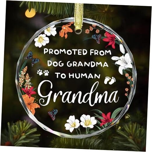 New Grandma Ornament - Promoted from Dog Grandma - Promoted to Human Grandma