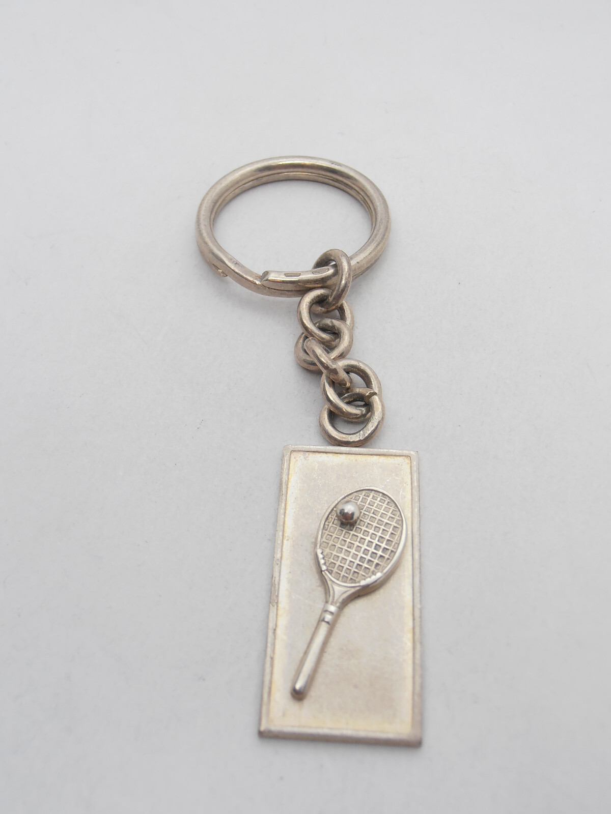 Tennis Racket: 925 Silver Keychain - Player - Tennis - Padel