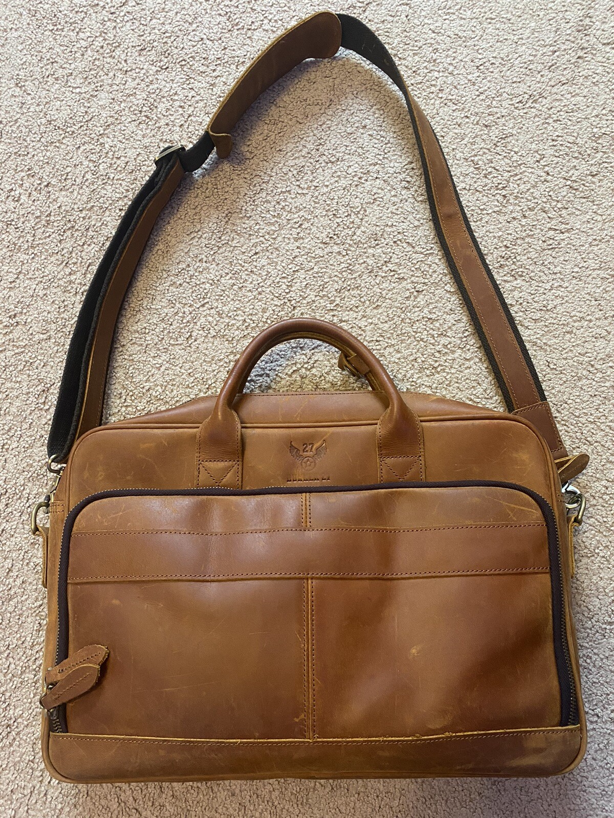 Bunker 27 Brown Leather Computer Bag, Great Condition