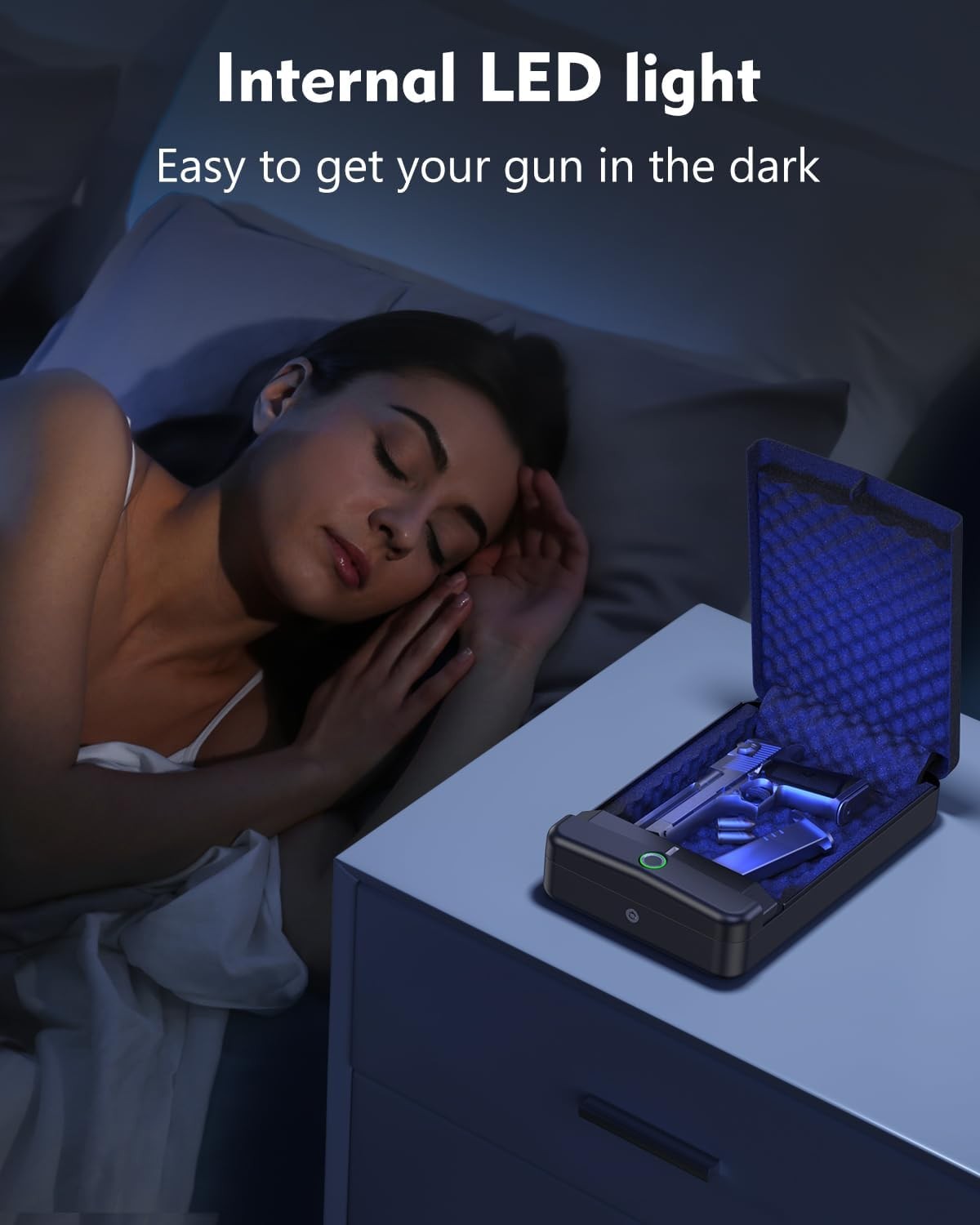 HOLEWOR Biometric Gun Safe Fingerprint Quick Access Portable