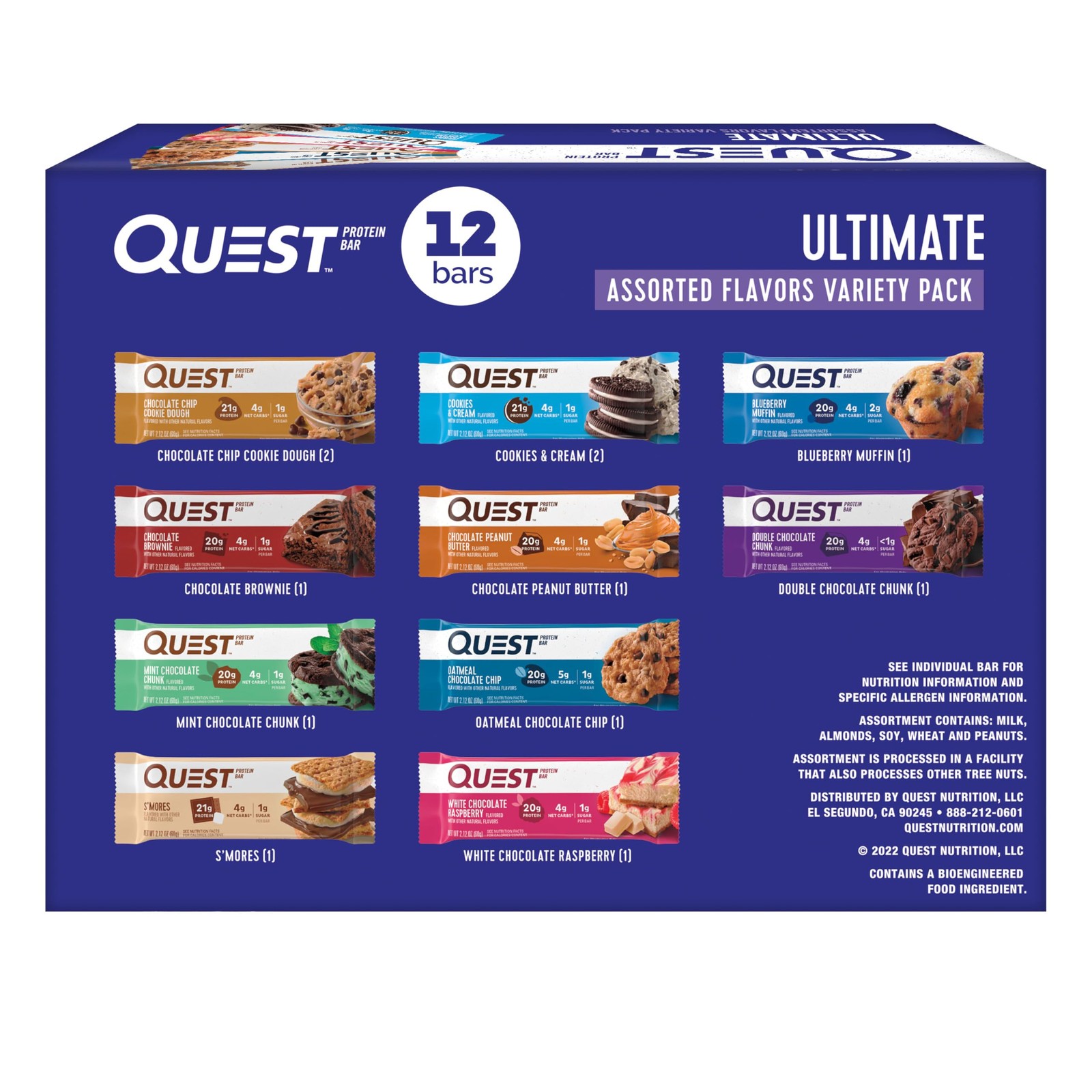 Quest Nutrition Ultimate Variety Pack Protein Bars, High 12 Count (Pack of 1)