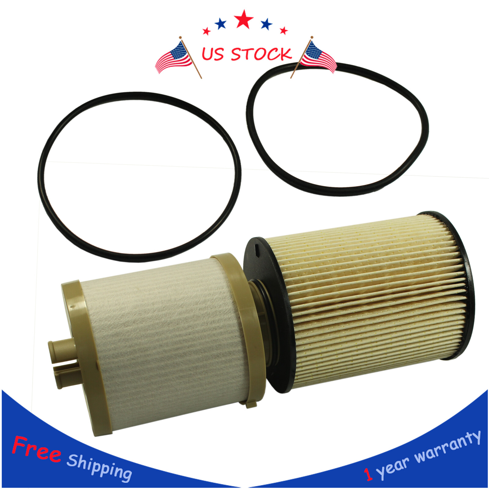 Diesel Fuel Filter Kit For 2008 2009 2010 Ford F-450 F-350 F-250 Super Duty 6.4L