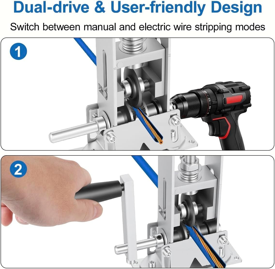 Wire Stripper Machine Manual, Scrapping Copper Cable Stripping Machine, Drill...