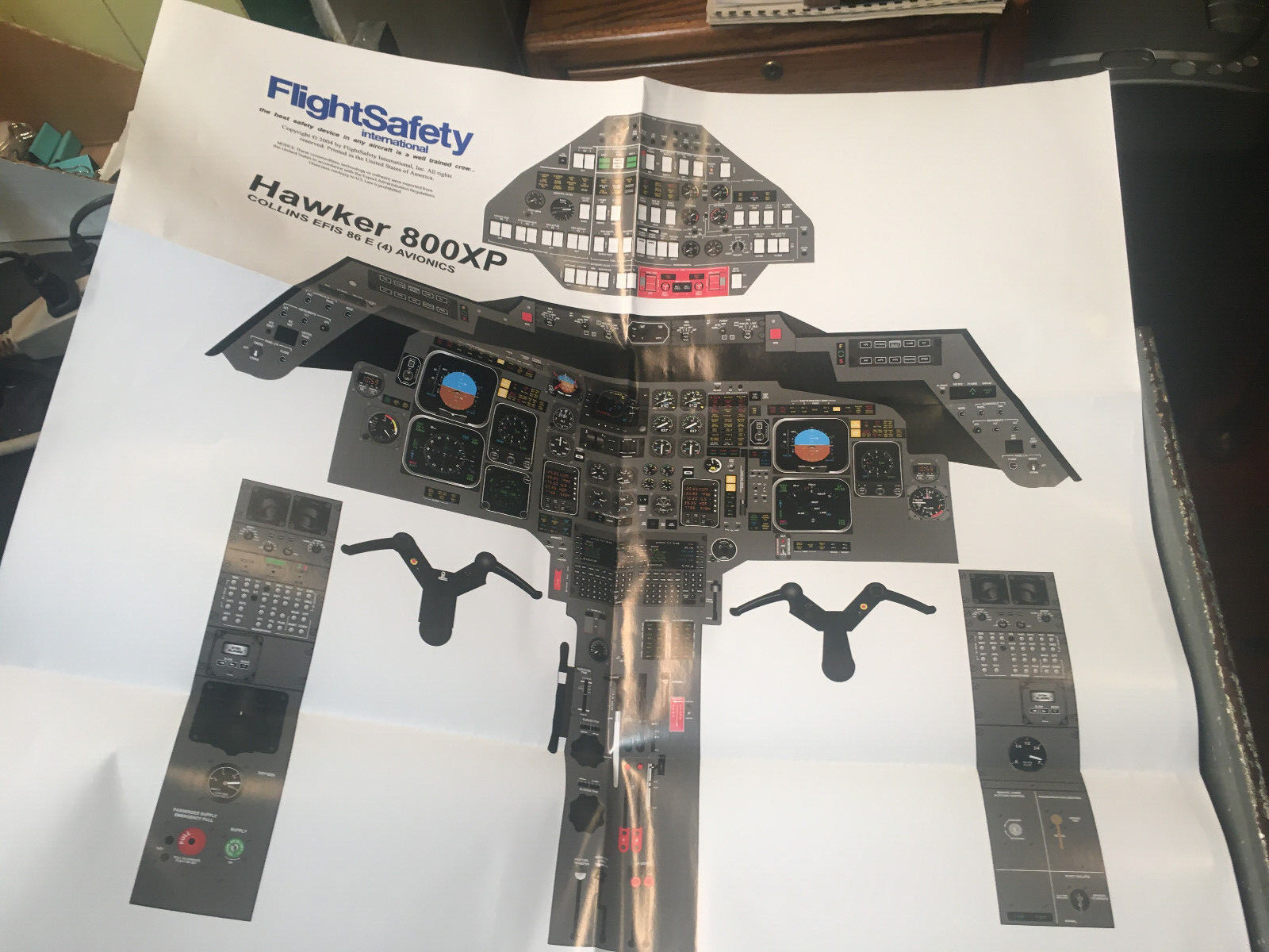 Hawker 800XP with Collins EFIS 86E Avionics Instrument Panel Poster