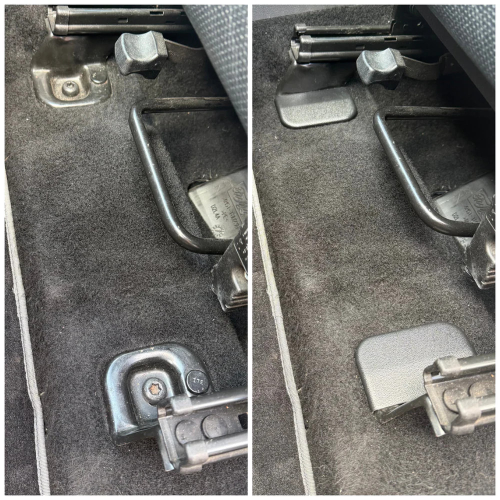 Mk2/2.5 Ford Focus (exc RS) Seat Rail End Covers (Fronts) - Textured OEM Plastic