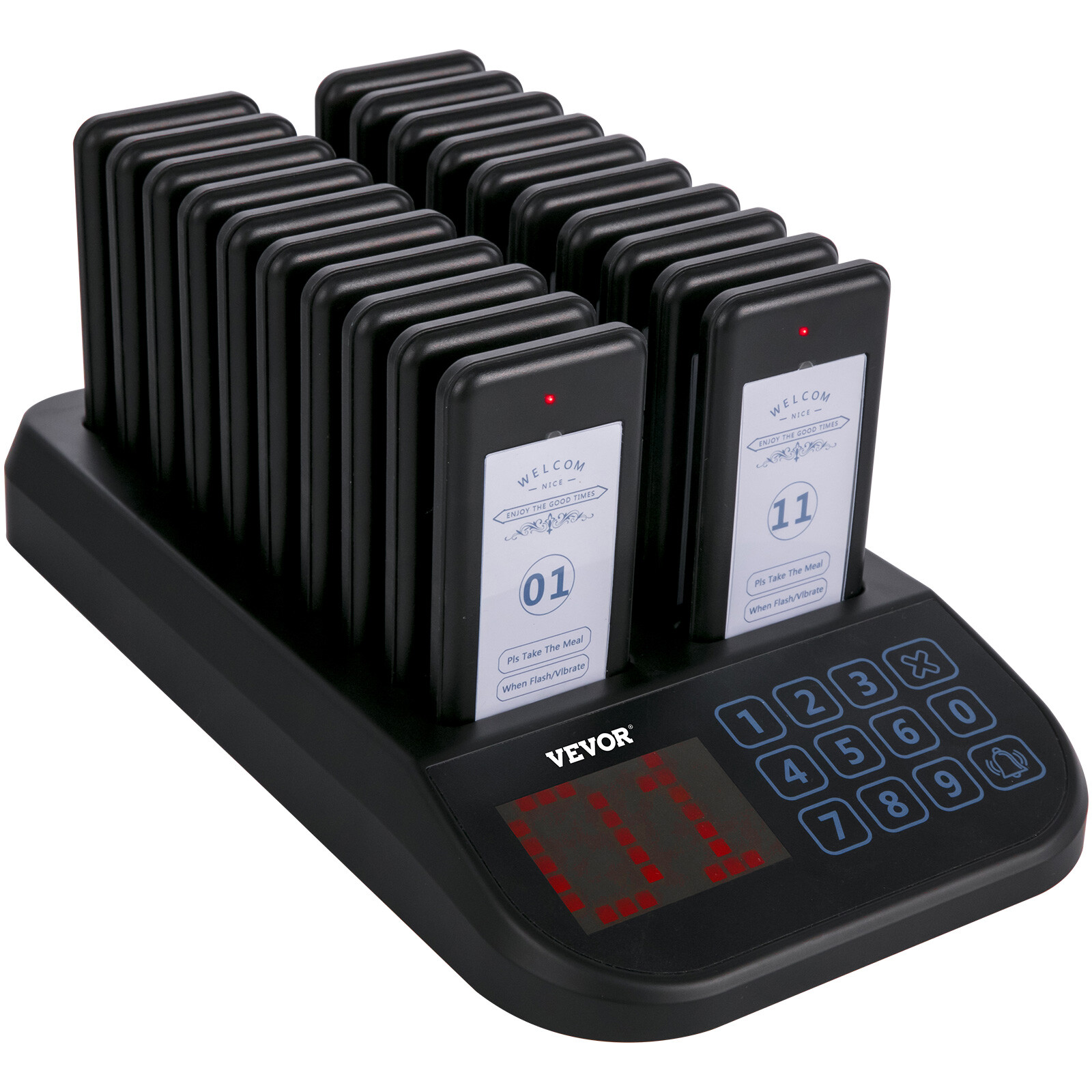 VEVOR 20pcs Restaurant Coaster Pager Wireless Paging Calling System Touch-Screen