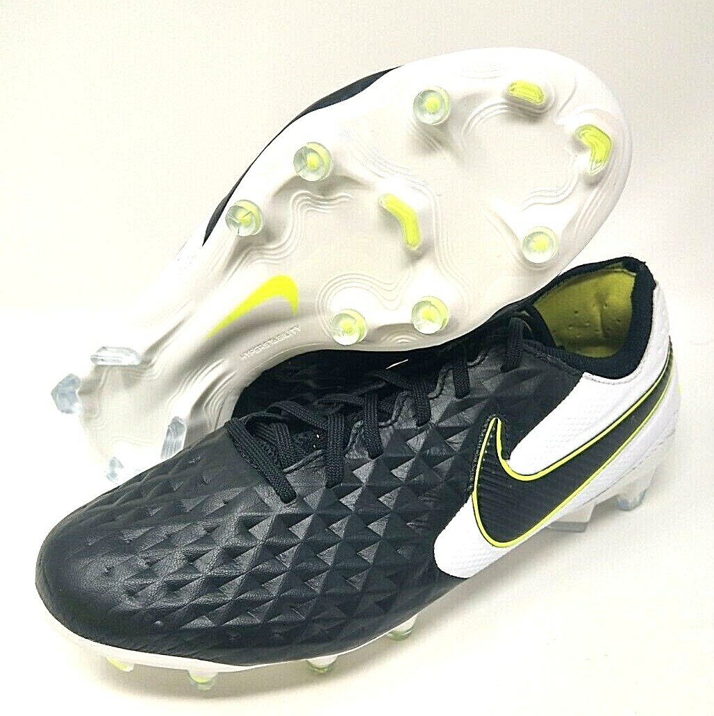 Nike Tiempo Legend 8 Elite FG Black White Volt AT5293 007 Men’s Size 6