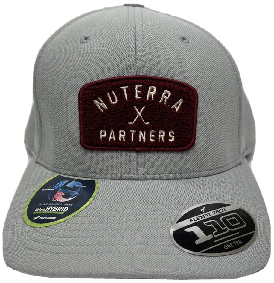 110 One Ten Flexfit Tech Gray Golf Hat Nuterra Patch Strapback