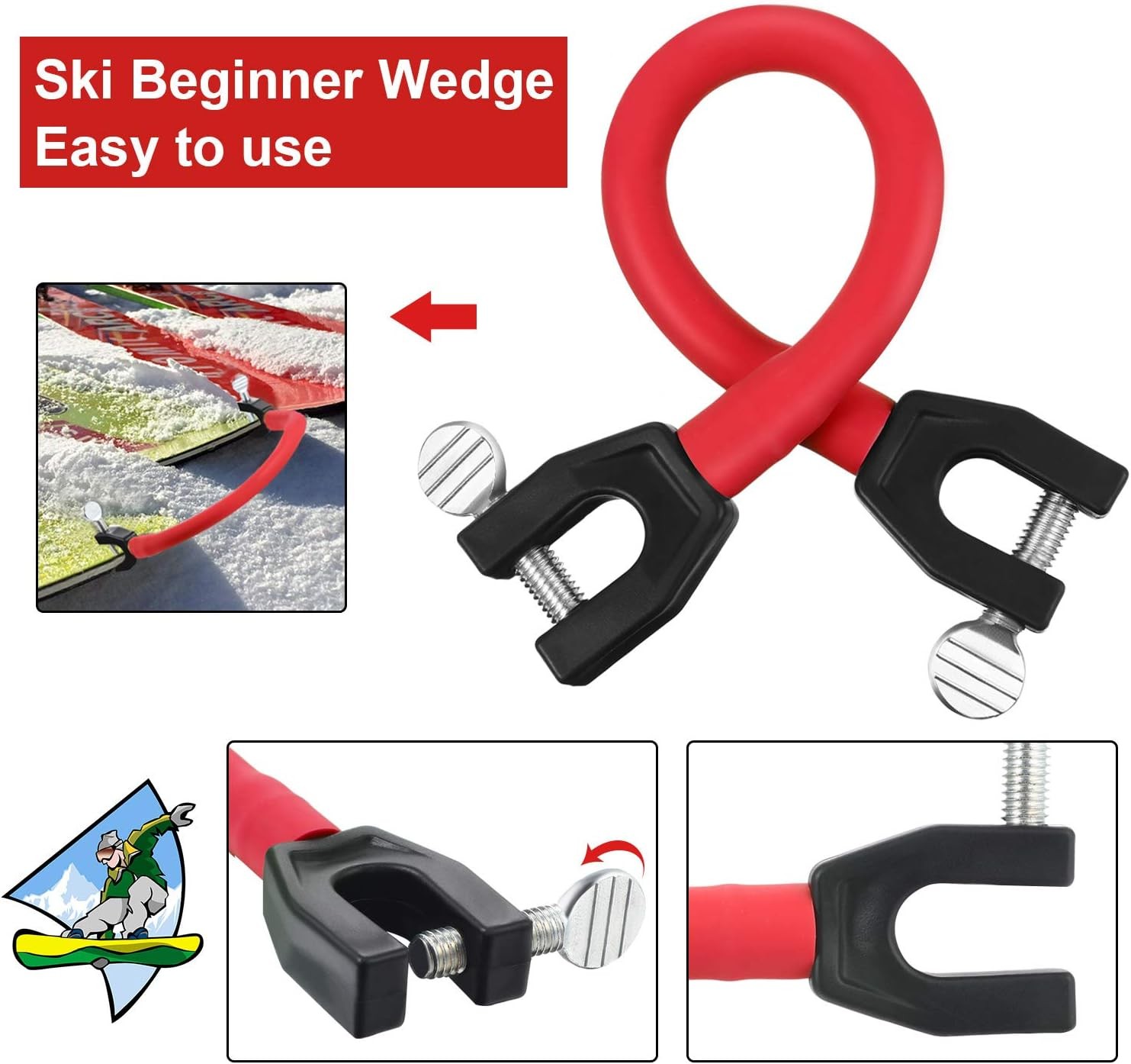 2 Pieces Ski Tip Connector Trainer Ski Training Aid Snow Training Tools Winter