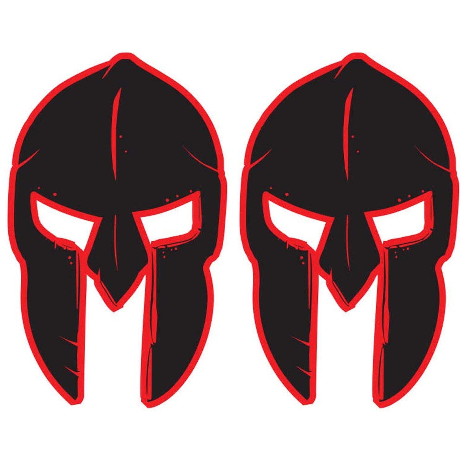 Gladiator Spartan Fender Decal Sold as Pair Black with Red Outline Perfect fo...