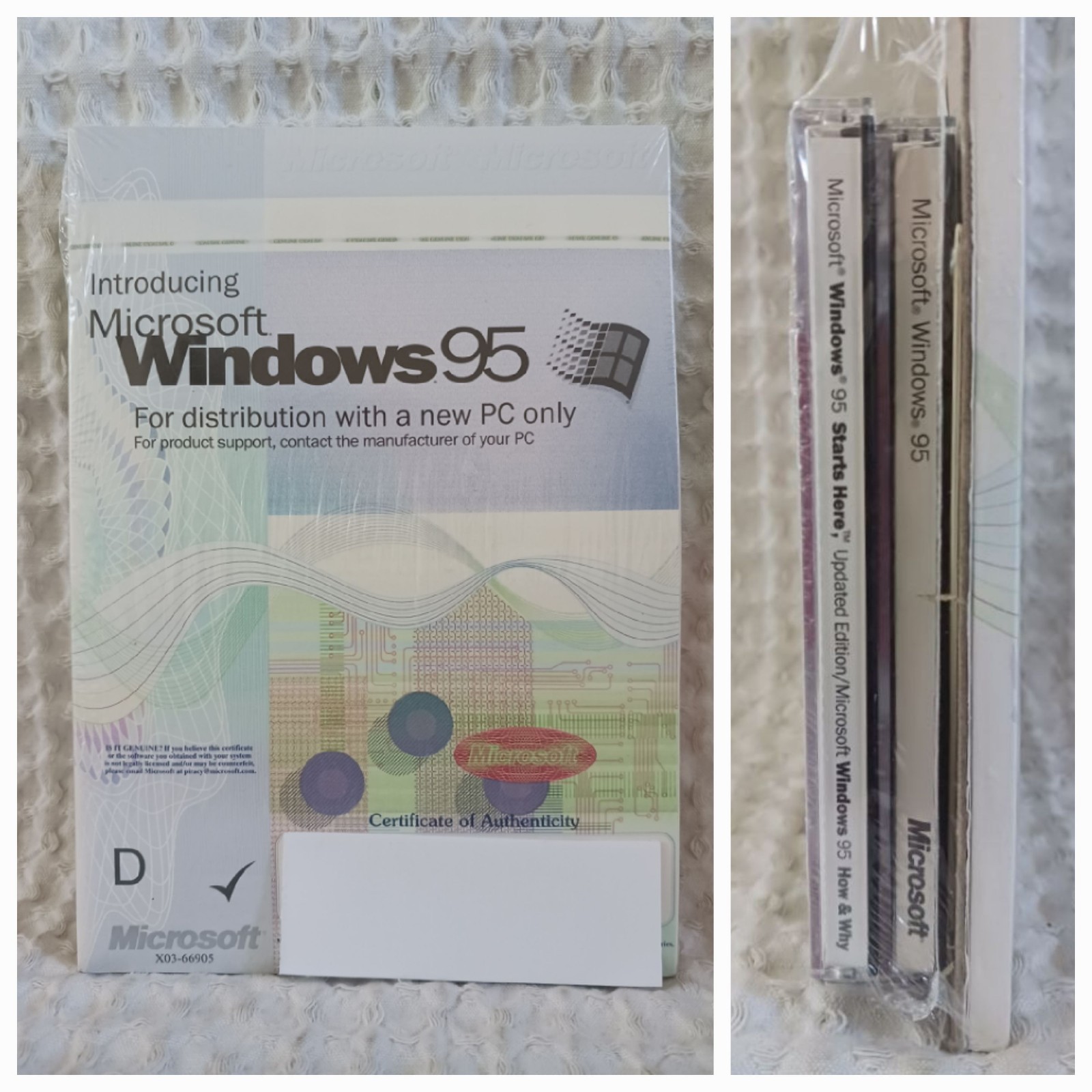Microsoft Windows 95 CD plus Manual-For Distribution PC NEW Sealed