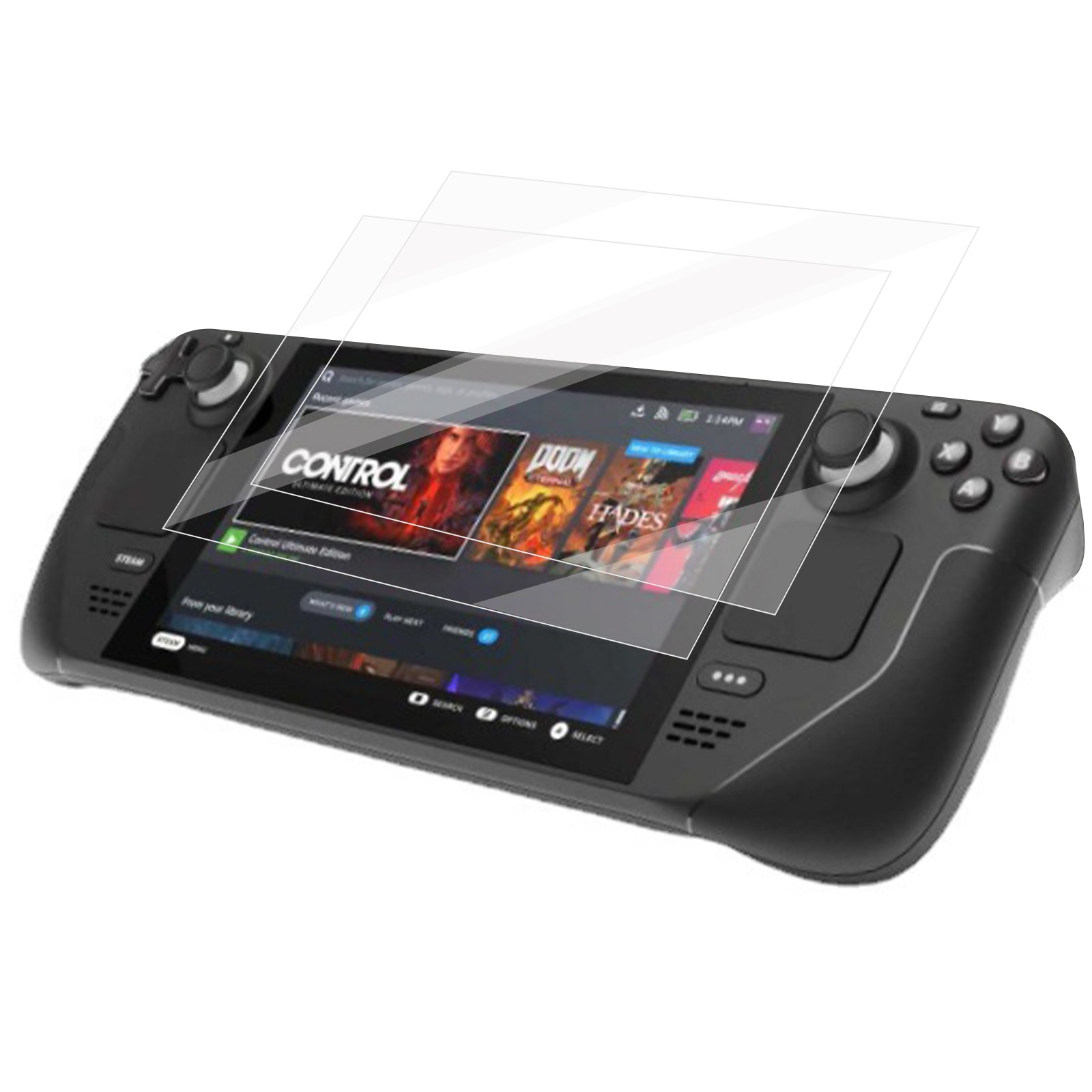 2Pcs 0.3mm Tempered Glass Screen Protective Film Set for Steam Deck Game Console