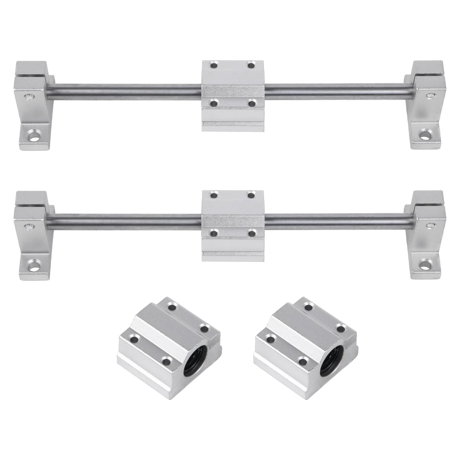 CNBTR Horizontal 8mm Dia Linear Motion Ball Bearing Slide Bushing &200mm Line...