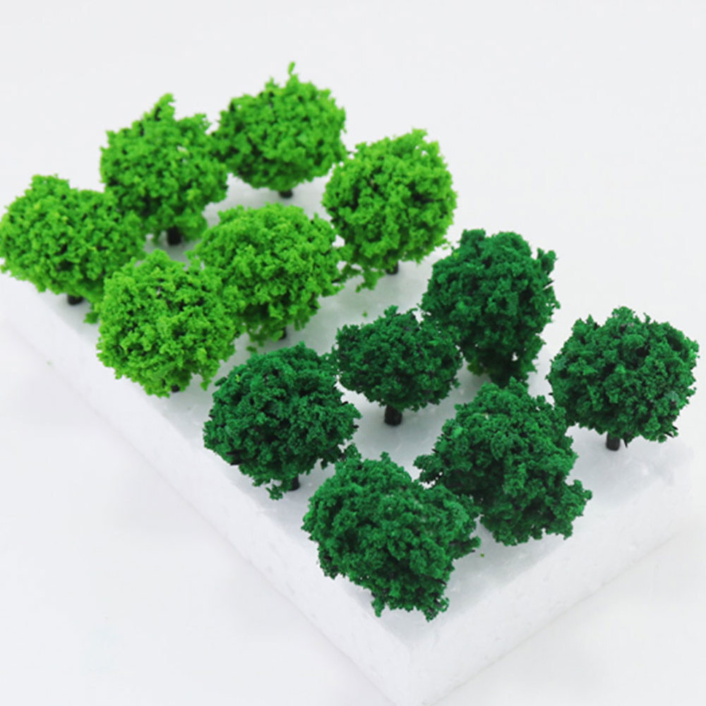 Simulation Bush Cluster Model Vegetation for Train Railway Scenery