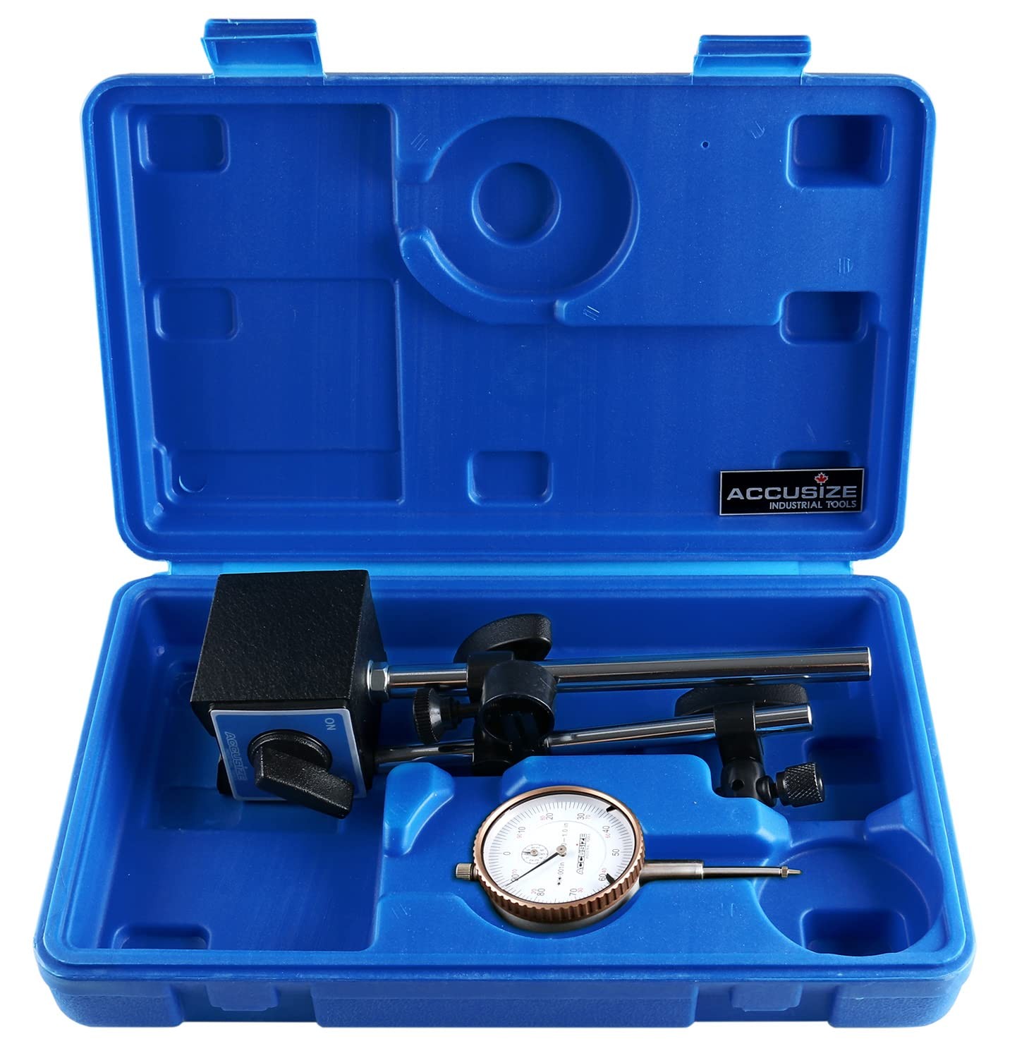 Accusize 110 lb Pull, Fine Adjustment, 0-1" Indicator, Satin chrome finish