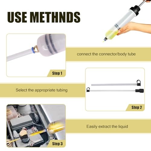 Car Power Steering Fluid Extractor, 200 CC Car Fluid Extractor Pump, Brake