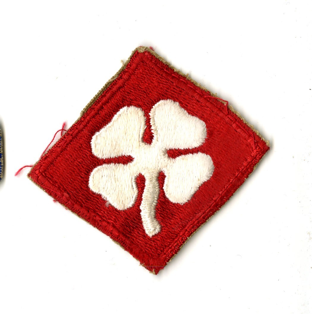 Fourth Army White Back Patch Cut Edge Vintage Pearl Harbor Pacific Training