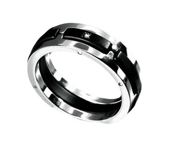 Men's Steel Comet Ring