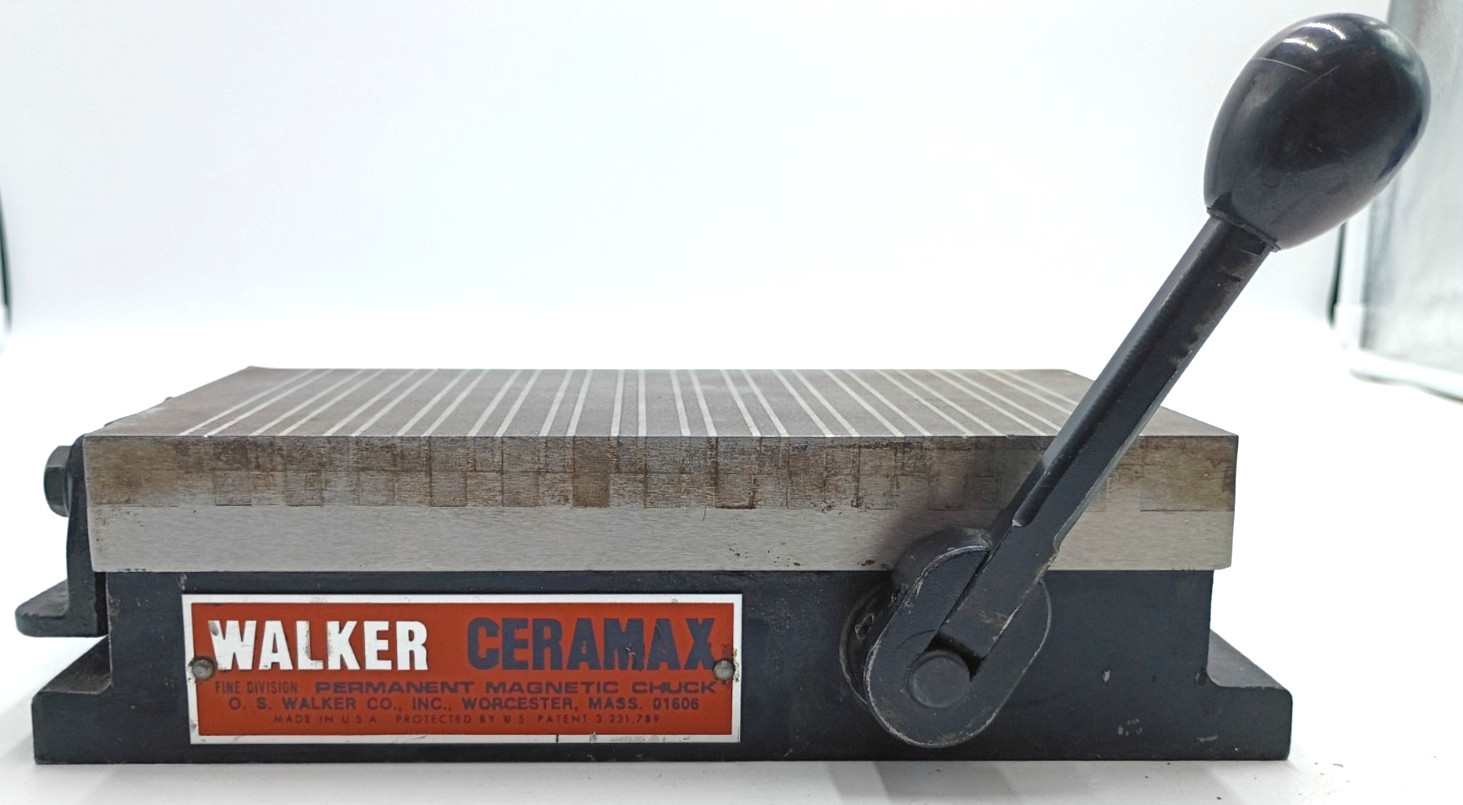Walker Ceramax 4x8 8x4 Permanent Fine Pole Magnetic Chuck USA With One Fence