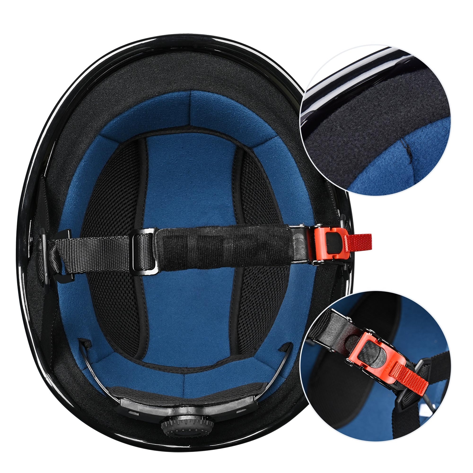 AHR Motorcycle Half Helmet Sunshield Quick Release Half Face Cruiser Scooter DOT