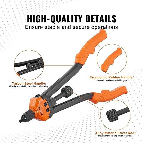 Rivet Nut Tool, Labor-Saving Rivnut Tool Kit with 13PCS 16" RIVET NUT TOOL