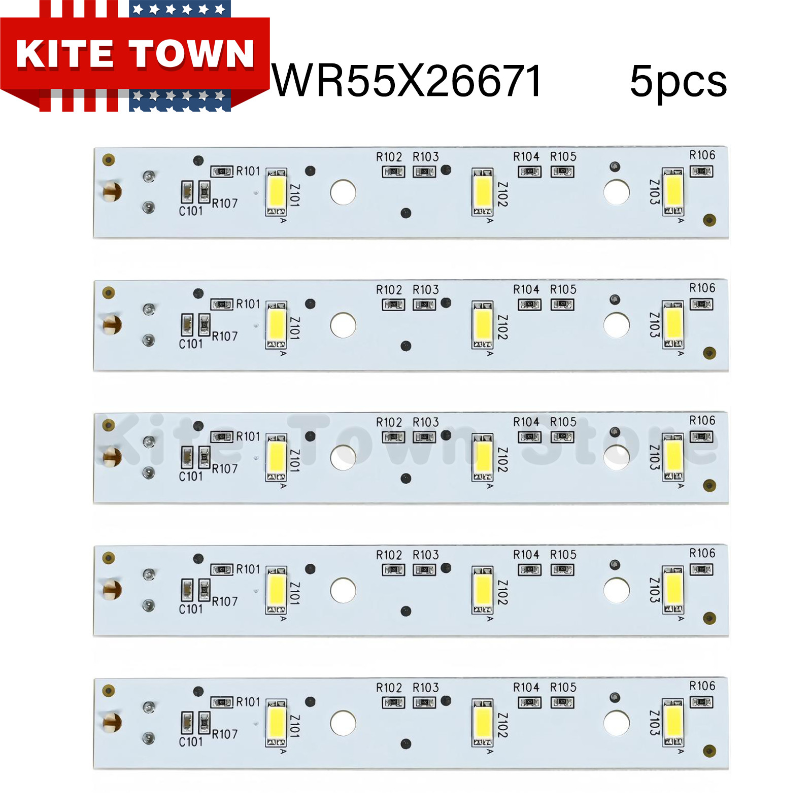 5pcs New WR55X26671 LED Light Board for GE Refrigerators PS11767930 AP6035586